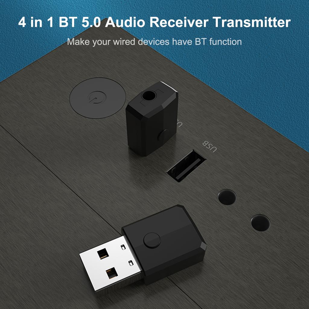 ZF-169S USB Bluetooth 5.0 Аудиоприемник Передатчик Беспроводной музыкальный адаптер Адаптер 3,5 мм AUX Jack