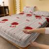 1 Simple Modern Heart-Shaped And Flowers Pattern Frosted Bedsheet, Bedroom Printed Bedspread, Bedding (Excluding Pillowcases)
