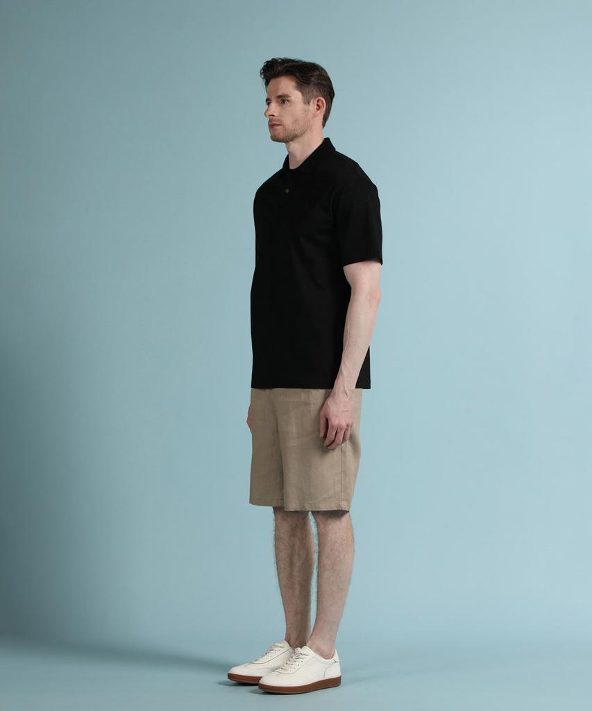 PANICALE Black Logo Short Sleeve Polo Shirt