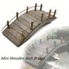 1/12 Scale Miniature Wooden Bridge with Railings Ornament - DIY Miniature Kitchen/Living Room Scene Decoration - Perfect Gift