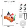 5.9FT Christmas Inflatable Toys Xmas Yard Decor Santa Snowman Decoration Christmas Lawn Home Party Supplies Gift with LED Lights