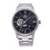 Men's RN-AS0001B (SUN&MOON Semi-Skeleton) Round Watch Silver Stainless Analog