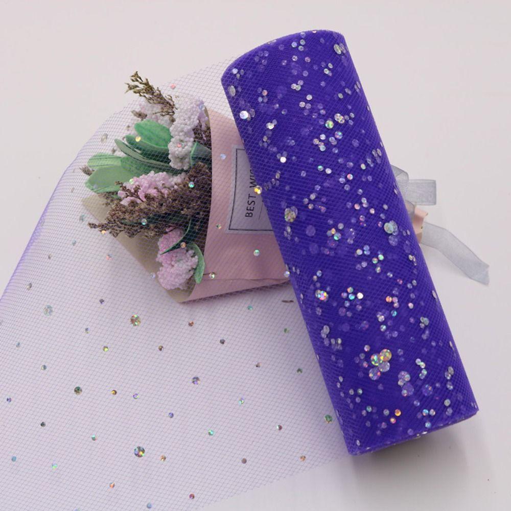 Decoration Party Supplies 10 Yards 15cm Glitter Sequin Tulle Roll Tulle Fabric Organza Laser Gauze