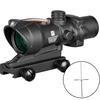 4X32 Hunting Riflescope ACOG Real Fiber Optics Green Red Dot Tactical Optical Sight