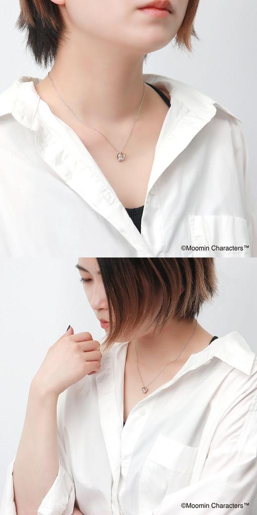 Moomin Little My Open Heart Necklace Silver 925 Official Chibi My Goods Character [Shinjuku Ginnokura] Women's