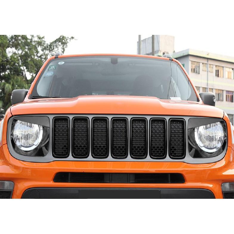 Вставка-накладка на переднюю решетку, кольцо для Jeep Renegade 2022 Racing Grills, защита фар, внешняя защита