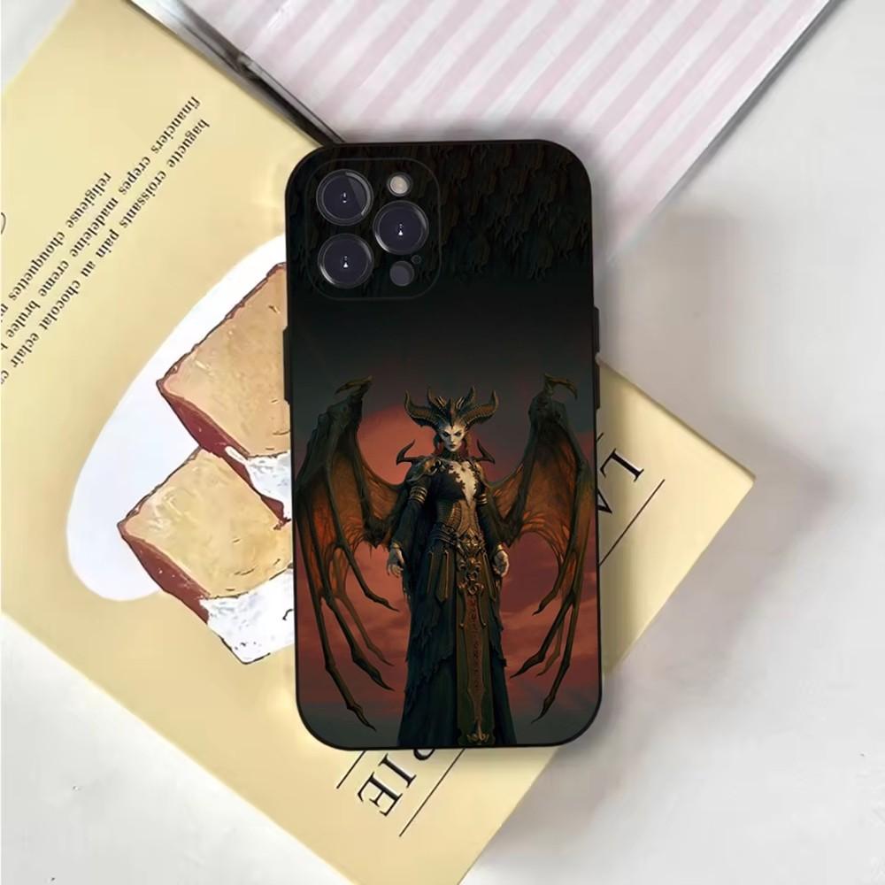 L-Lilith D-Diablo 4 Чехол для телефона Чехол для телефона Для iPhone 16,15,14,13,12,11,Pro,X,XS,Max,XR,Plus,Mini Мягкий черный чехол