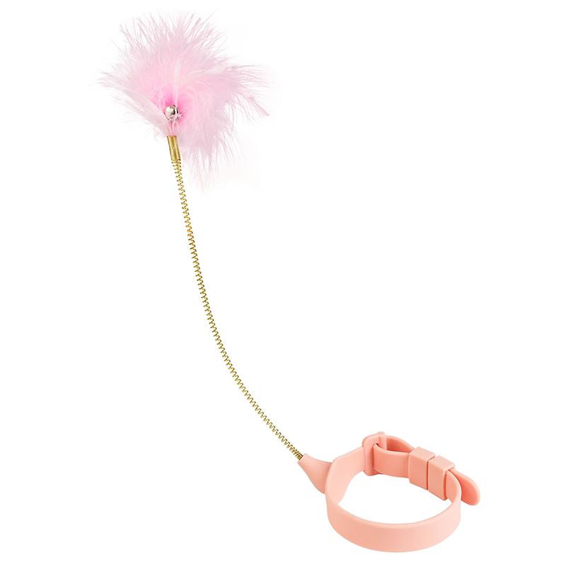 Игрушка для кошек, дразнилка с перьями, колокольчики, ошейник, интересная автоматическая игрушка для кошек, интерактивные игрушки для кошек, suministros para