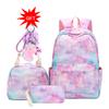 New School Bags for Girls Water Resistant Bookbag 3pcs Children's Backpack Sets Starry Sky Prints School Backpack for Girls