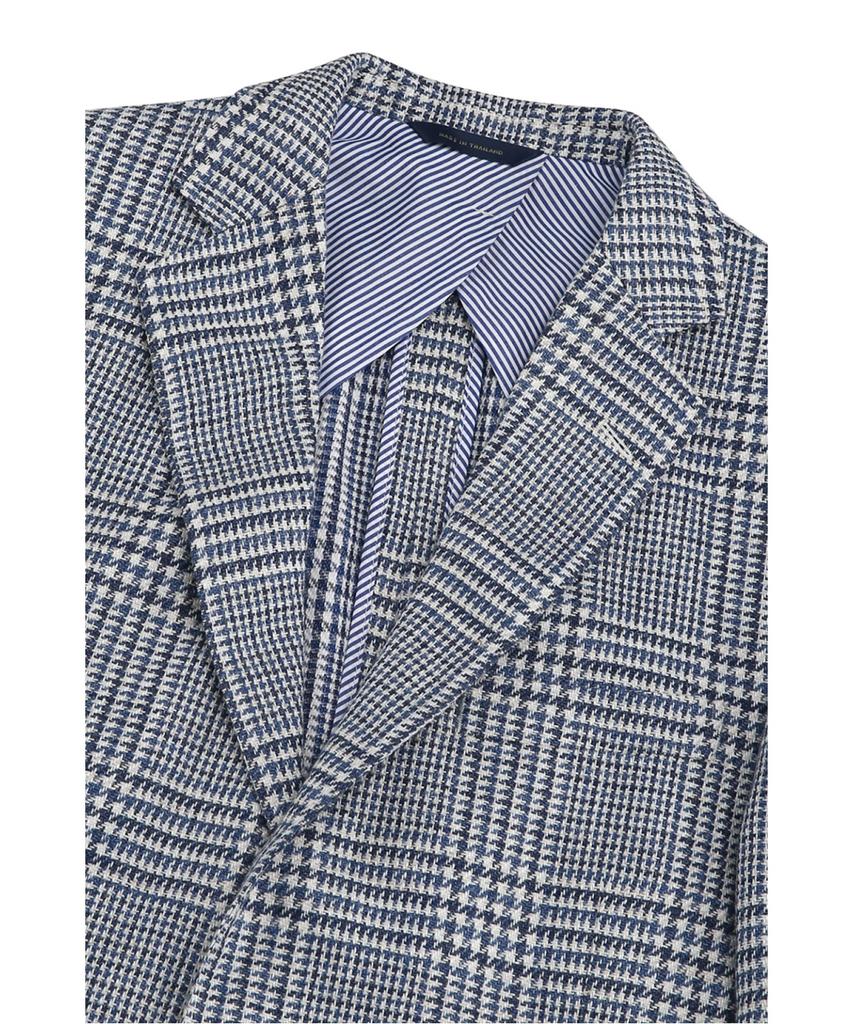 Brooks Brothers Classic Fit 1818 Linen Cotton 2-Button Jacket (Blue) (Bbjsmm7744Mes)