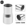 51-67mm Universal Car Stainless Steel Standard Exhaust Reducer Connector Pipe Tube 76mm 63mm 60mm To 63mm 57mm 52mm 50mm