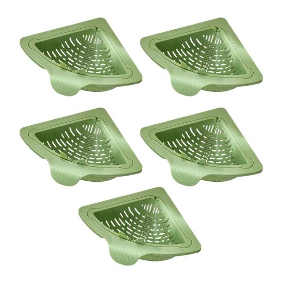 5 шт. Угловые сливные корзины для раковины, Магнитные треугольные сливные корзины, Фильтр для кухонной раковины с вращающимся сливным основанием для пищевых отходов, Мытья овощей