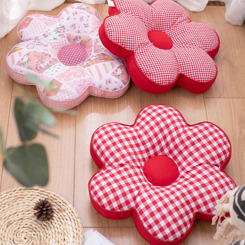 Корейская подушка с цветком сливы: Подушка для сна из 100% хлопка для офиса и спальни