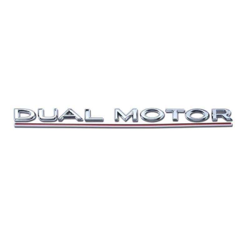 Эмблема с подчеркнутыми буквами DUAL MOTOR для модели Y 3 XS Car Styling Turck Badge Sticker