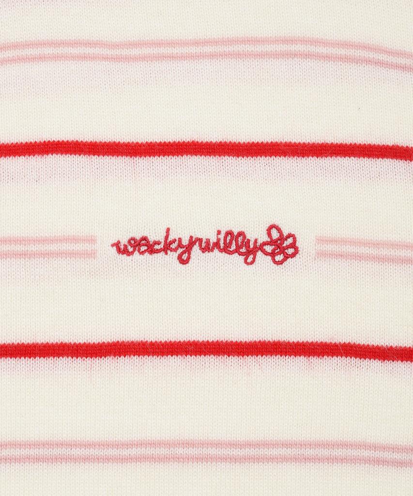 WACKY WILLY Women'S Striped Pullover Cream
