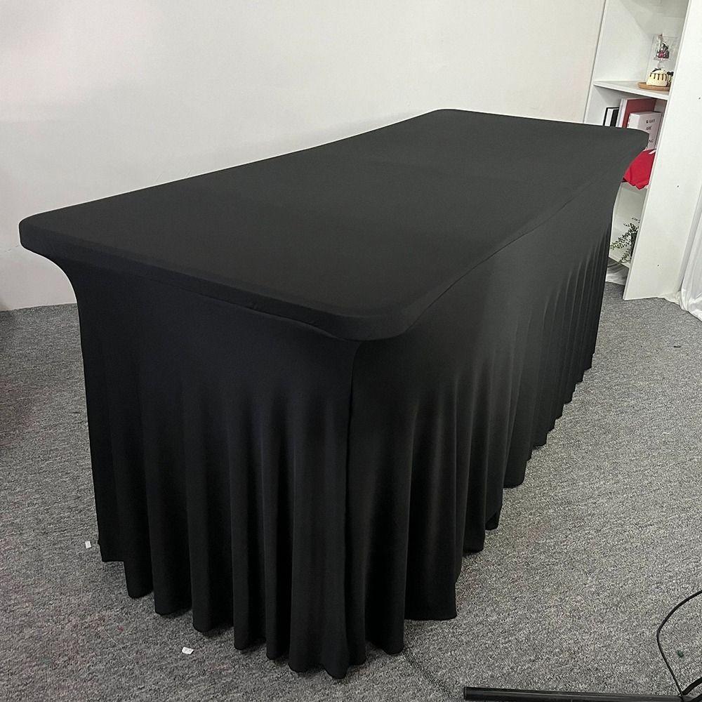New 4/6FT Table Skirt Spandex Universal Stretch Tablecloth Elastic Washable Table Cloth Wedding Events