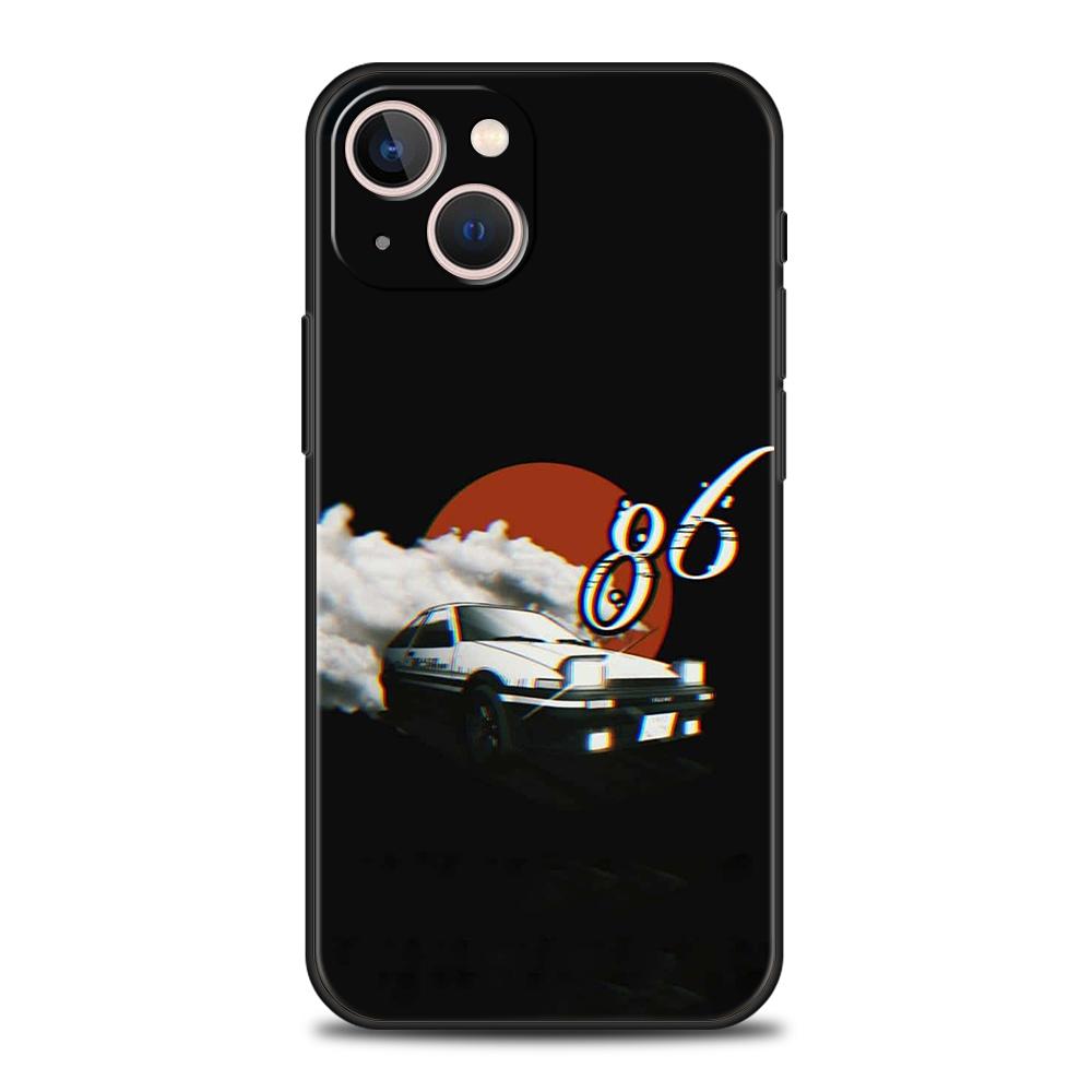 Чехол для телефона Initial D AE86 для iPhone 16 15 14 13 12 Pro Max 11 Pro Max 7 8 Plus XS XR Ударопрочный Мягкий чехол Capas Сумка ТПУ