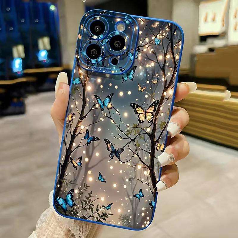 Светящийся в темноте чехол-бабочка для телефона Samsung Galaxy S25 S24 Ultra S23 FE S22 Plus S21S20 A54 A55 Мягкий противоударный чехол с полным покрытием
