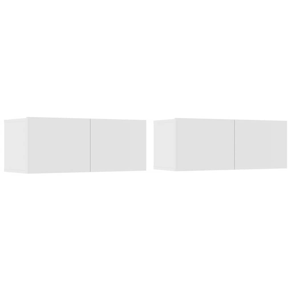 Vidaxl Настенные ТВ-тумбы, 2 шт., Белые, 80x30x30 см