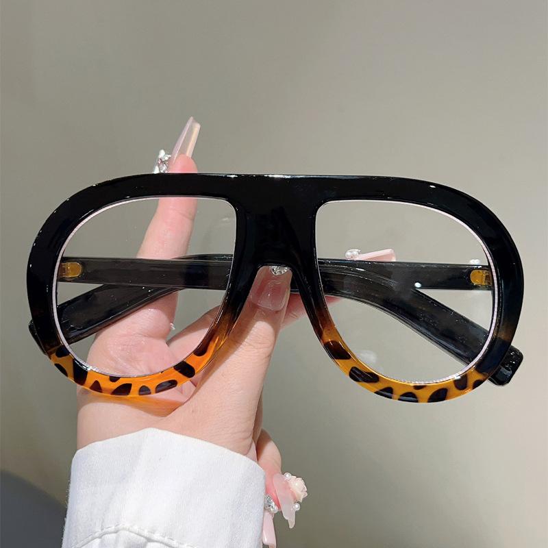 Vintage Oversized Pilot Anti Blue Light Optical Glasses Big Frame Women Luxury Myopia Customize Prescription Eye Glasses Frames