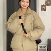 Niche down хлопчатобумажная одежда женская 2024 новое зимнее утепленное пальто маленькая хлопчатобумажная одежда большие модные хлопчатобумажные куртки