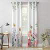 Тропические растения Цветы Бабочки Шторы для спальни Гостиная Оконные шторы Украшение жалюзи Кухня Домашний декор Шторы