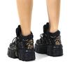 Унисекс Готические Туфли на Платформе - Панк Металл Увеличивающие Рост Мотоциклетные Ботинки