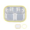 Stainless Steel Plate Lunch Box, Mixed Colors, Lunch Box + Lid + Silicone, Popular Korean Parenting Items
