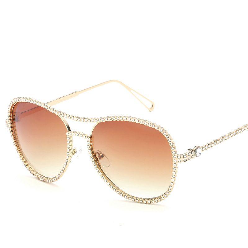 Premium Oversized Square Sunglasses For Women Featuring Sparkling Bling Frame