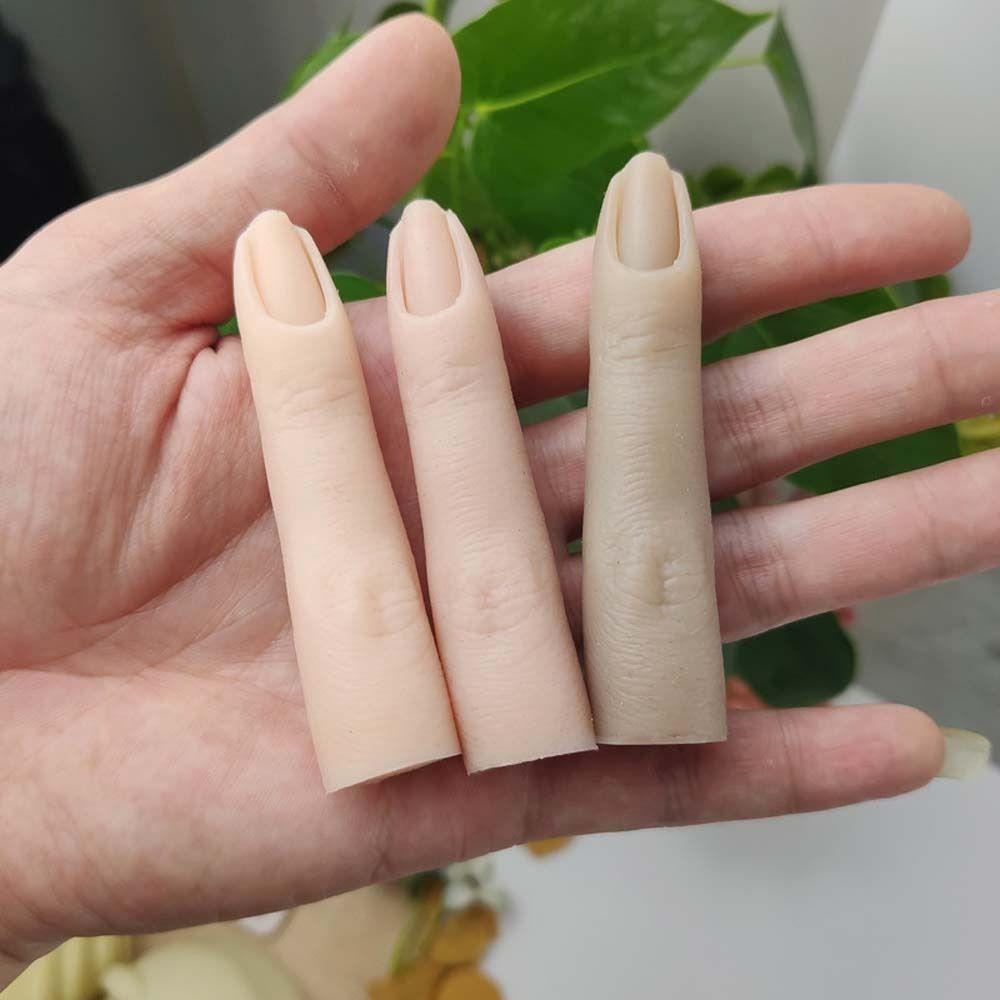 Bendable Practice False Finger Model Fake Finger Model Fake Finger Display Tool Nail Showing Stand