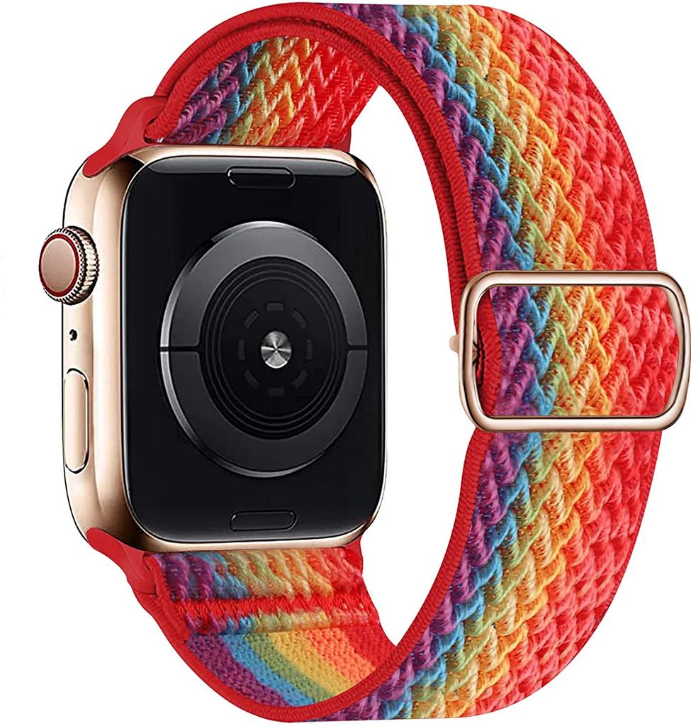 Ремешок-скранчл для Apple Watch Band 49мм 44мм 40мм 38мм 42мм Эластичный нейлоновый браслет IWatch Series Ultra 3 6 Se 7 8 9 45мм 41мм