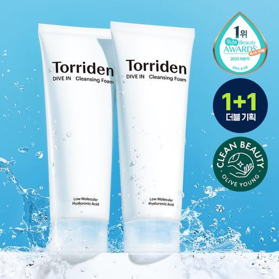Toriden Dive-in Низкомолекулярная очищающая пенка с гиалуроновой кислотой Double Special (150мл+150мл)