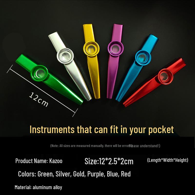 Металлическое казу Трансграничный музыкальный инструмент Подарок Труба Саксофон Диафрагма