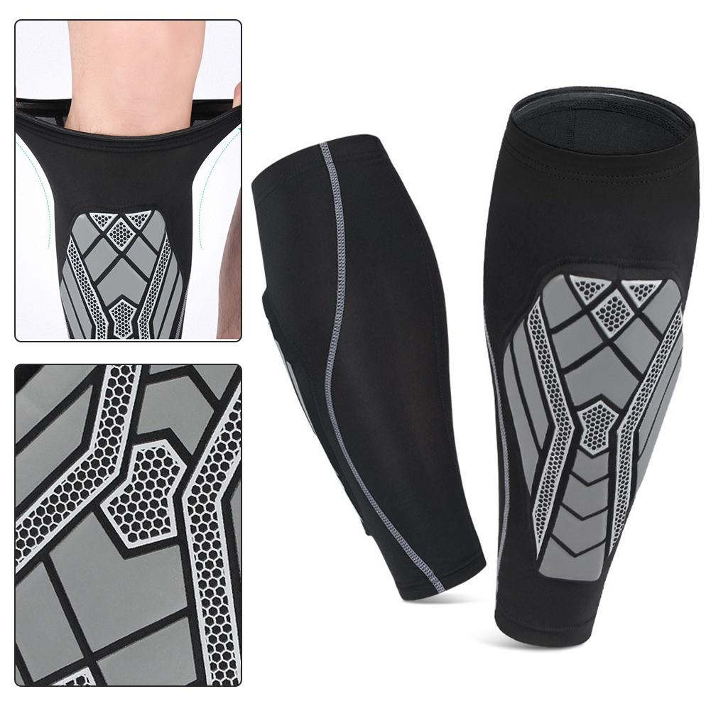 Leg Sleeve Football Socks Shin Pad Breathable Soccer Shin Guard Socks EVA Cushion Protection Guard for Beginner Or Elite Athlete
