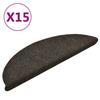 VidaXL Self-adhesive Stair Treads 15 Pieces 56 X 17 X 3 Cm Anthracite Semicircular 322352