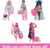 Barbie Extra Fly Doll with Travel Clothes Tropical Coverup with Oversized Hat Bag Beach-Themed & Accessories, &