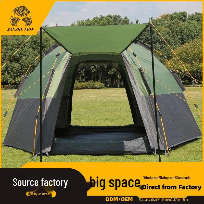 Портативная автоматическая палатка: Ветрозащитный, Дождезащитный, Защита от солнца для кемпинга на открытом воздухе