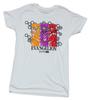 Evangelion Adult New TShirt  Pink Cityscape Logo Pic