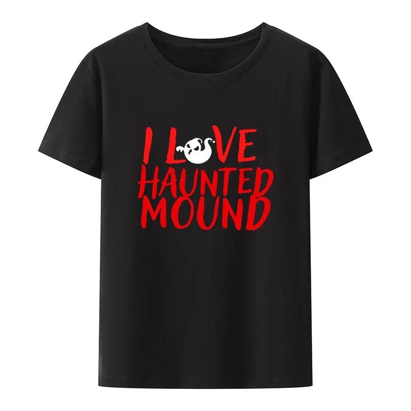 Sematary Я люблю Haunted Mound Популярный тренд Футболка в форме сердца Графические футболки Винтажная футболка Одежда Топы Camisetas