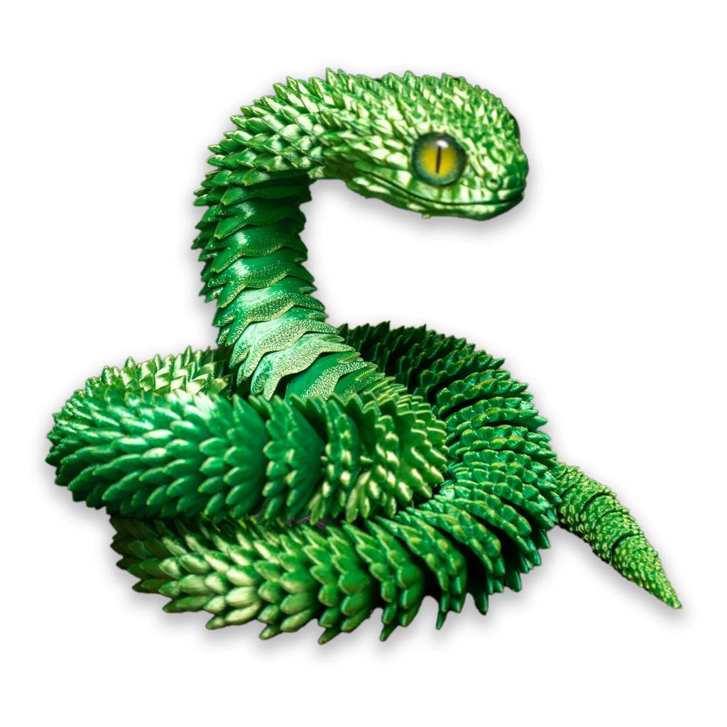 New Year Gift 3D Simulation Snake Desktop Ornament Flexible Decompression Toy Stress Relief Surprise for Kids Home Crafts