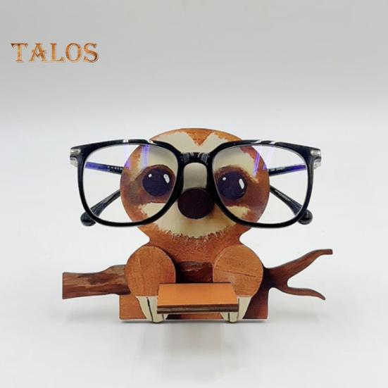 Деревянная подставка для очков в виде животных, расписанный вручную держатель для очков, декоративный держатель для очков в форме животных для всех размеров очков
