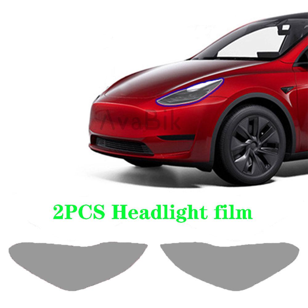 Для Tesla Model 3 Y 2017- ТПУ Черненые Фары Задние Фонари Брызговики Защитная Пленка Модификация Черные Пленки Меняющие Цвет