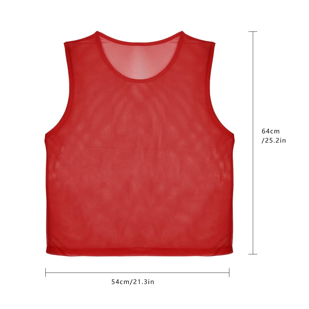 12 Pack Mesh Scrimmage Training Vests Football Vest Breathable Adults Jerseys Bibs