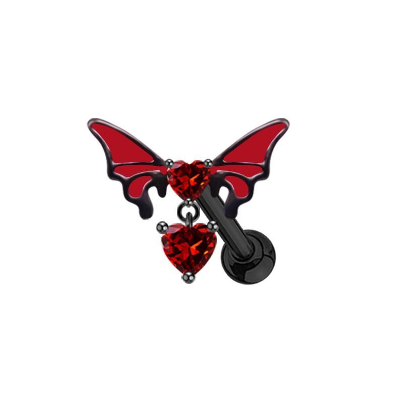Red Bat Navel Lip Nipple Belly Piercing Jewelry Ear Studs Nose Rings Belly Button Rings