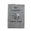 Great Dane II - Dog passport case, document case, gift for the traveller from the Art-Dog brand