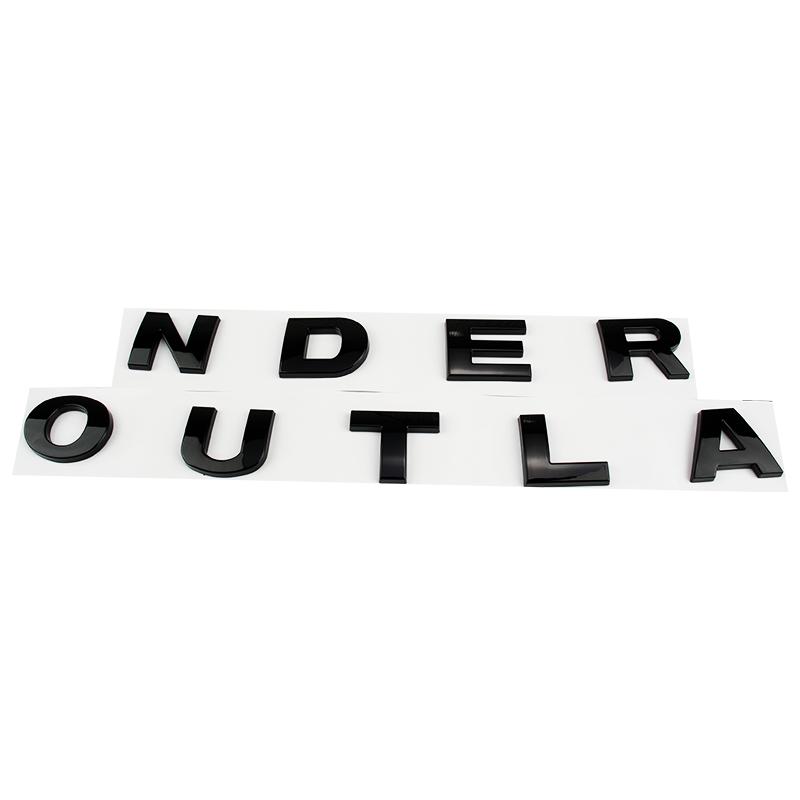 Car Head Hood Letter Logo Words Emblem Decals Sticker For Mitsubishi Outlander 2023 2024 2025 2026 Auto Decoration Accessories
