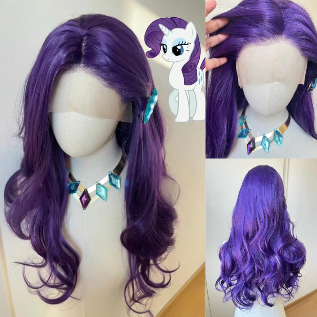 Ashely Body Wave Lace Front Wig Pink Purple Red Cosplay Wigs 26inch 13*4 Wigs Lace Front Frontal High Temperature Fibers Hair