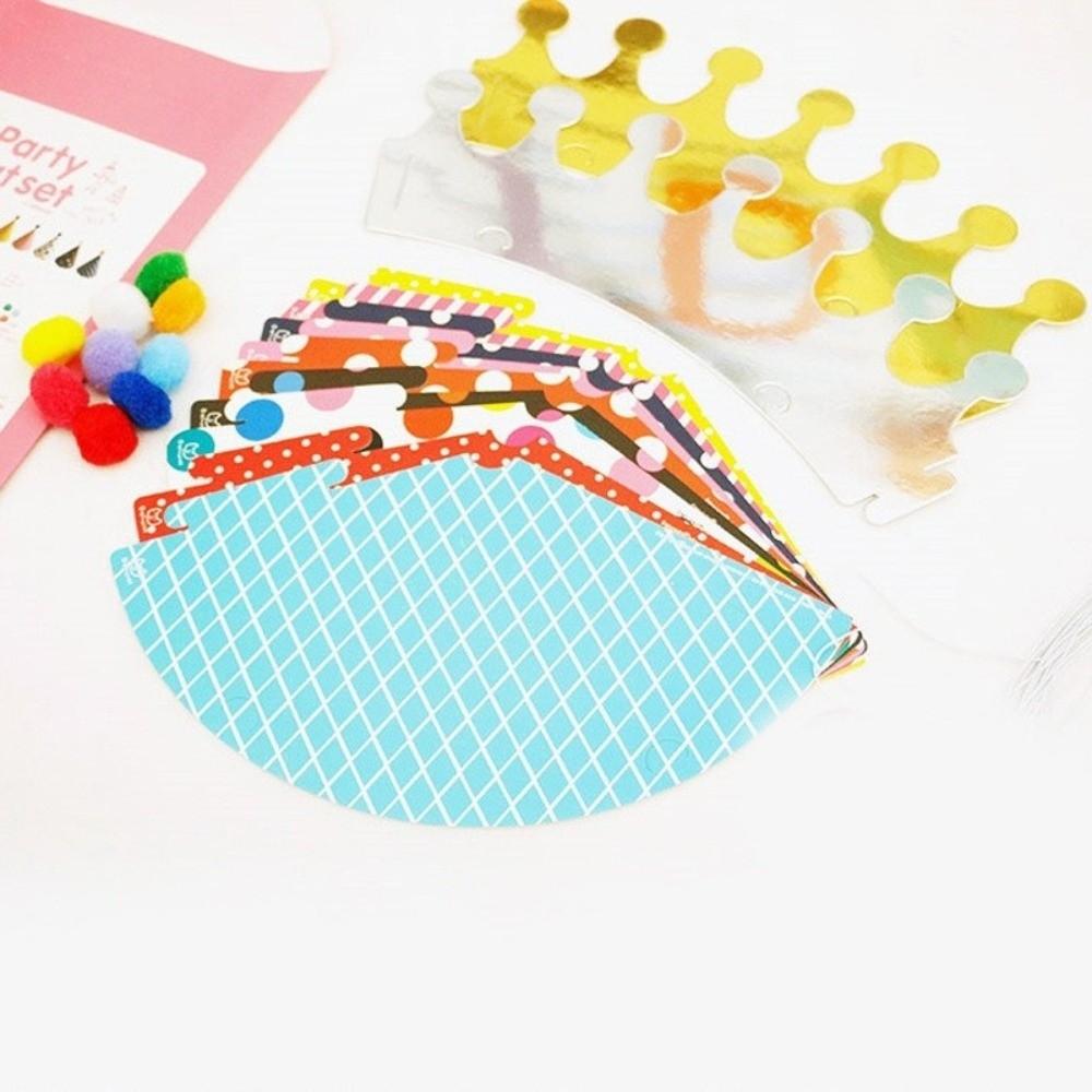 with Pom Poms Birthday Party Hats Colorful Birthday Crown Hat  Kids Birthday Party