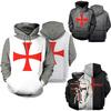 Vibrantly Designed Unisex Knights Templar Cosplay 3d Print Pullover Casual Sweater