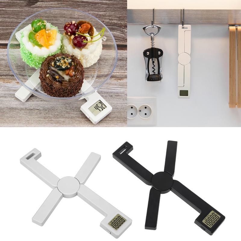 Compact Folding Digital Kitchen Scale, Accurate Foldable Portable Scale Easy to Read LCD Display